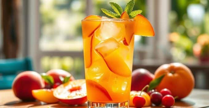 Peach Party Punch Mocktail