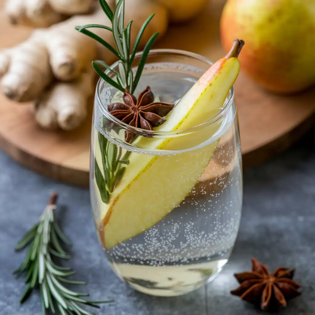 Pear Ginger Sparkler Mocktail