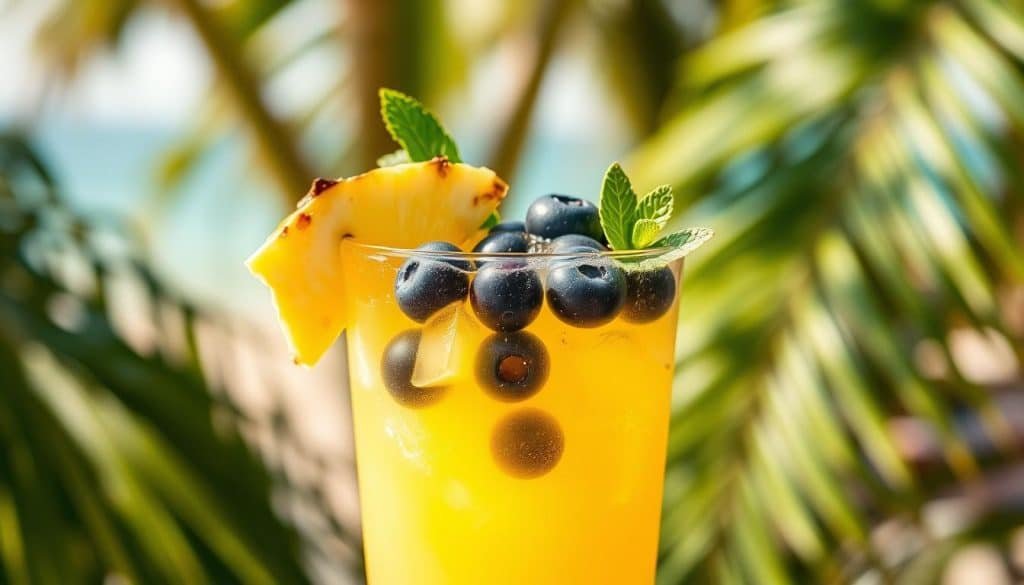 Pineapple Blueberry Mocktail