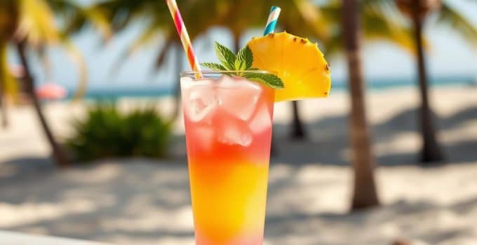 Pineapple Pink Passion Mocktail