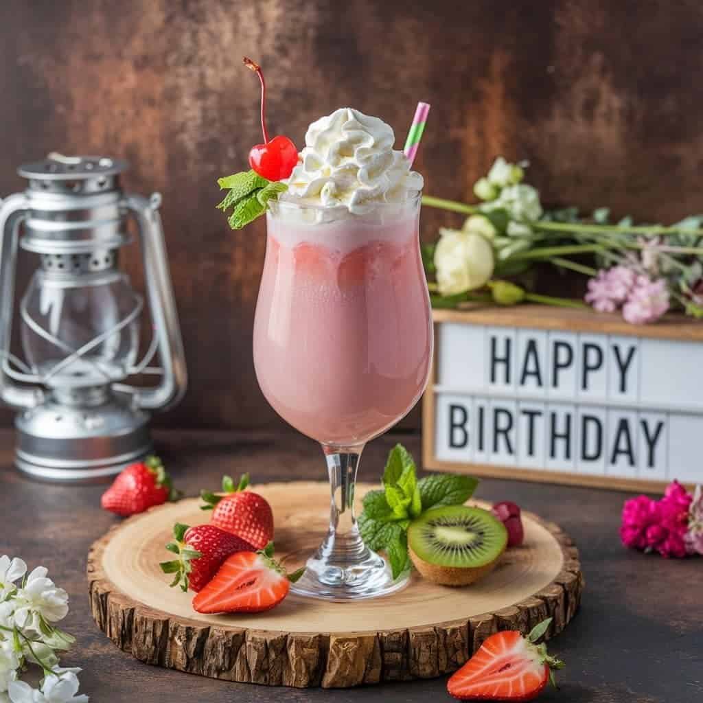 Pink Velvet Birthday Mocktail 