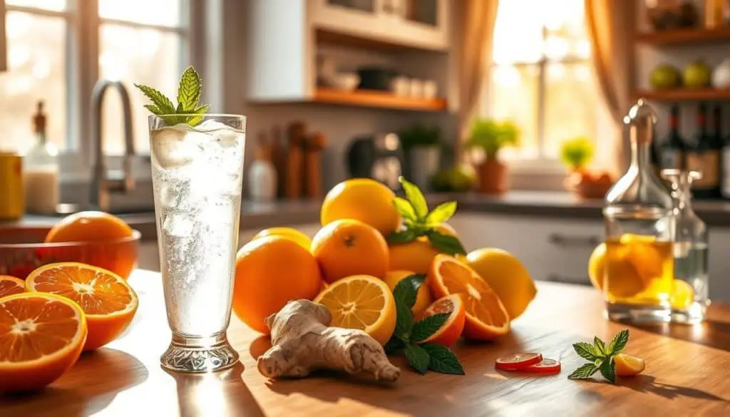 Preparation of Golden Hour Glow Mocktail