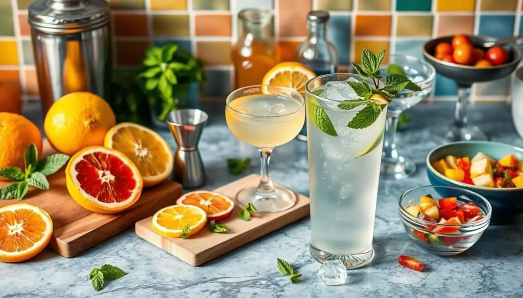 Preparation steps for mocktail recipes