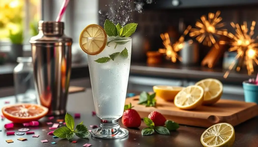 Prepare Victory Sparkler Mocktail