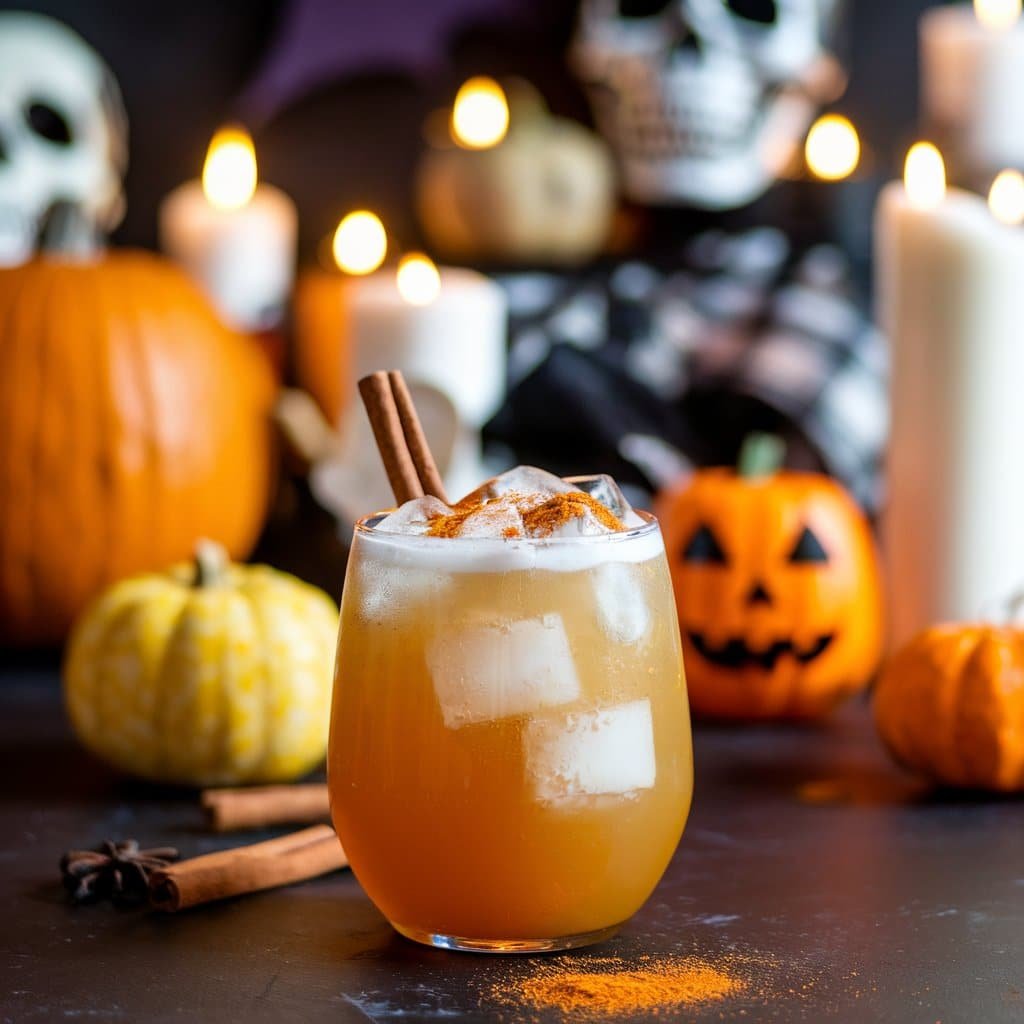 Pumpkin Spice Fizz Mocktail