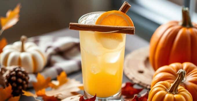 Pumpkin Spice Fizz Mocktail