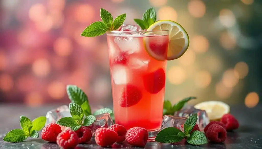 Raspberry Limeade Mocktail