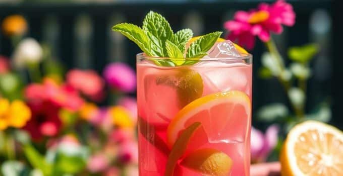 Rhubarb Cooler Mocktail