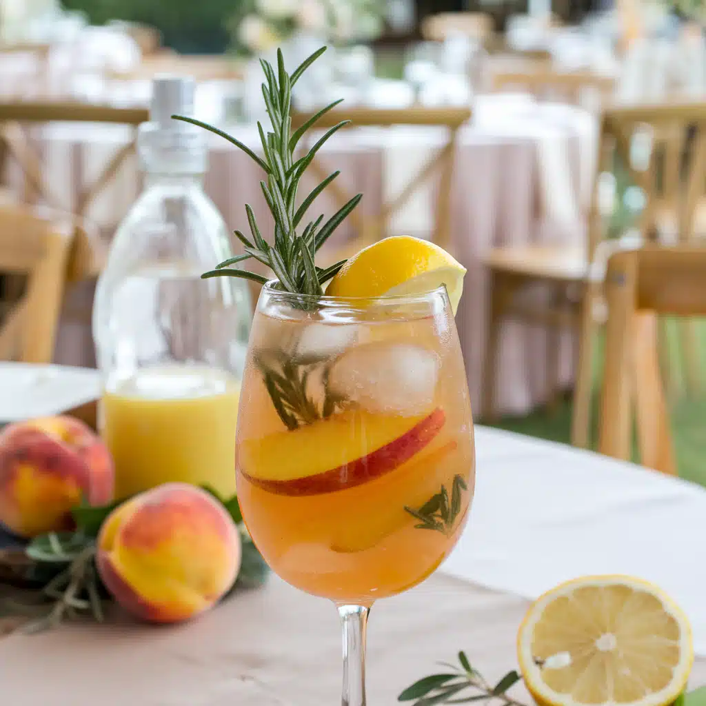 Rosemary Peach Mocktail