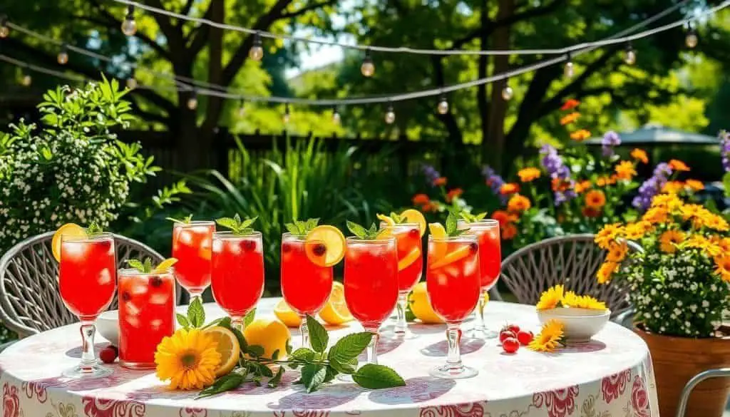 Serving mocktails at summer gatherings
