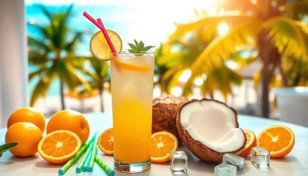 Serving suggestions for Coconut Citrus Cooler Mocktail