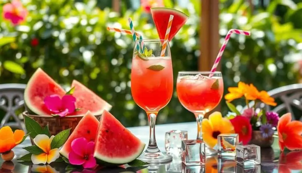 Serving suggestions for Sparkling Watermelon Punch Mocktail