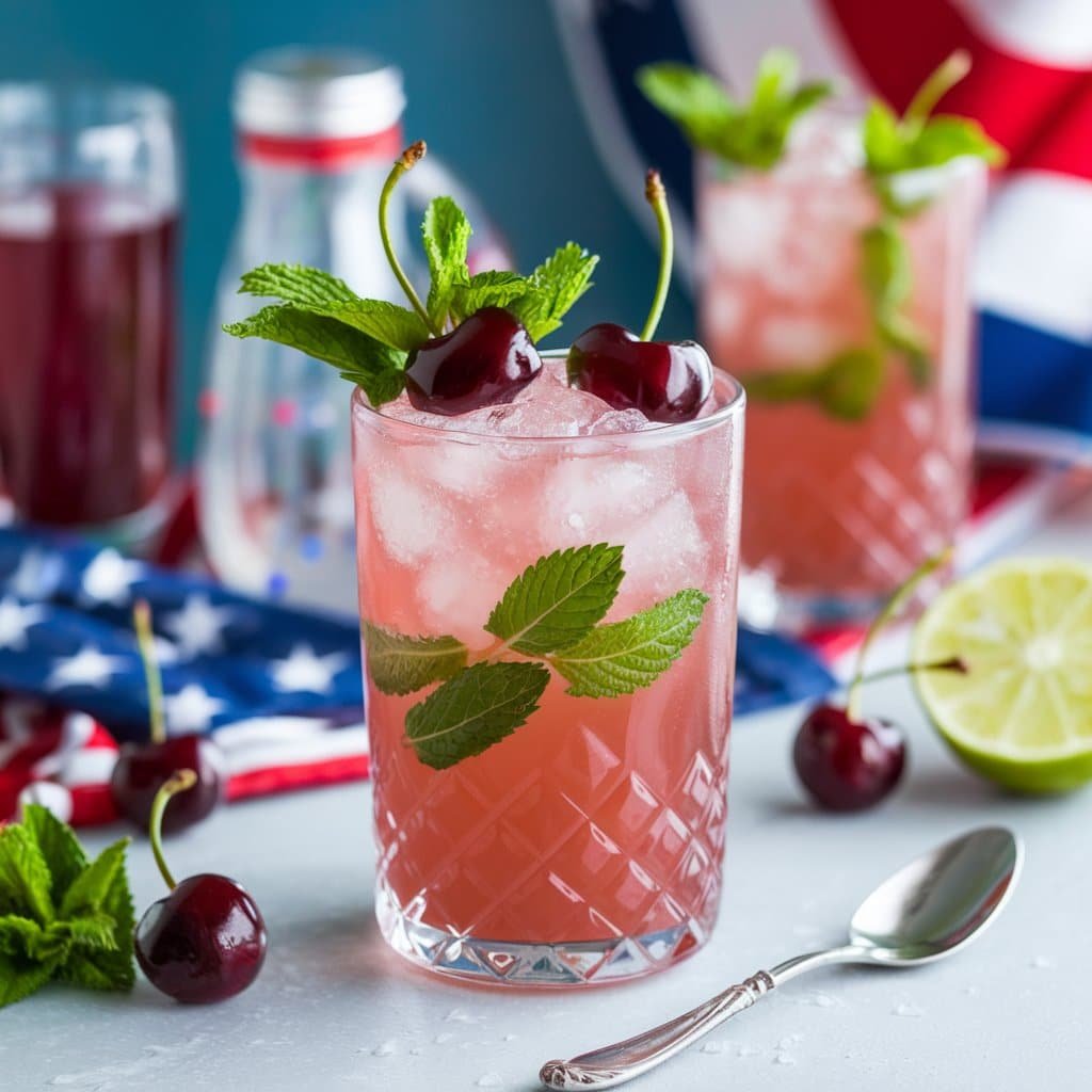 Sparkling Cherry Limeade Mocktail