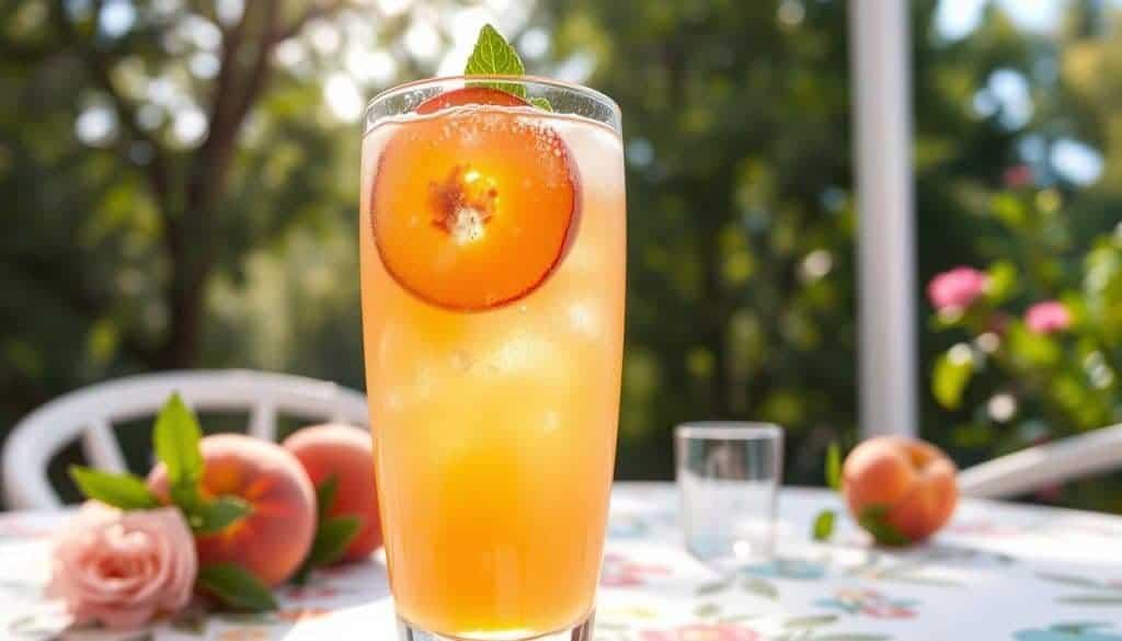 Sparkling Peach Tea Mocktail