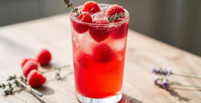 Sparkling Raspberry Lavender Mocktail