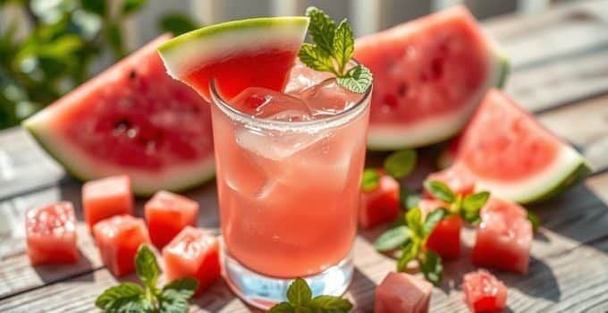 Sparkling Watermelon Punch Mocktail