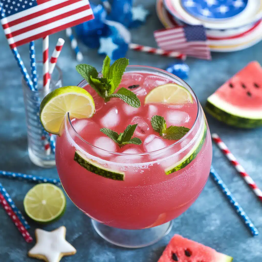 Sparkling Watermelon Punch Mocktail