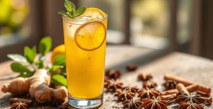 Spiced Ginger Lemonade Mocktail