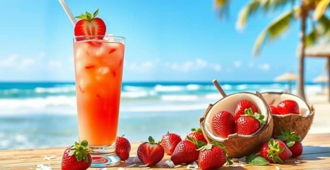 Strawberry Coconut Mocktail