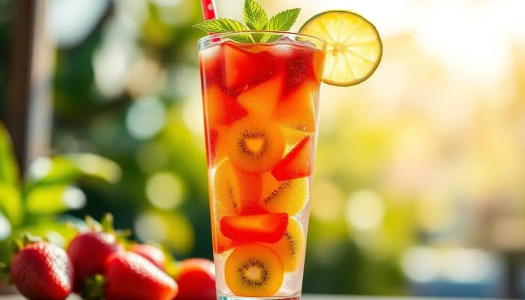 Strawberry Kiwi Fizz Mocktail