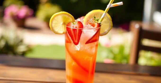 Strawberry Lemonade Swirl Mocktail