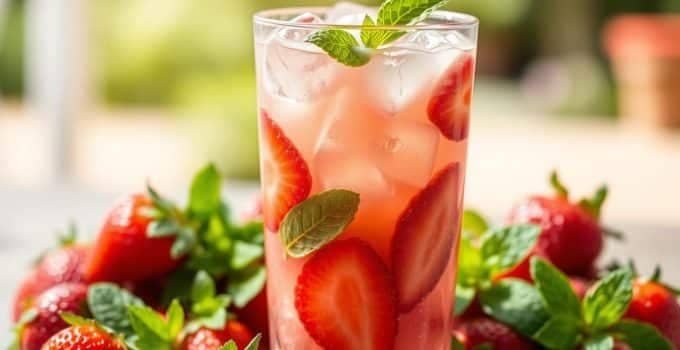 Strawberry Mint Mocktail