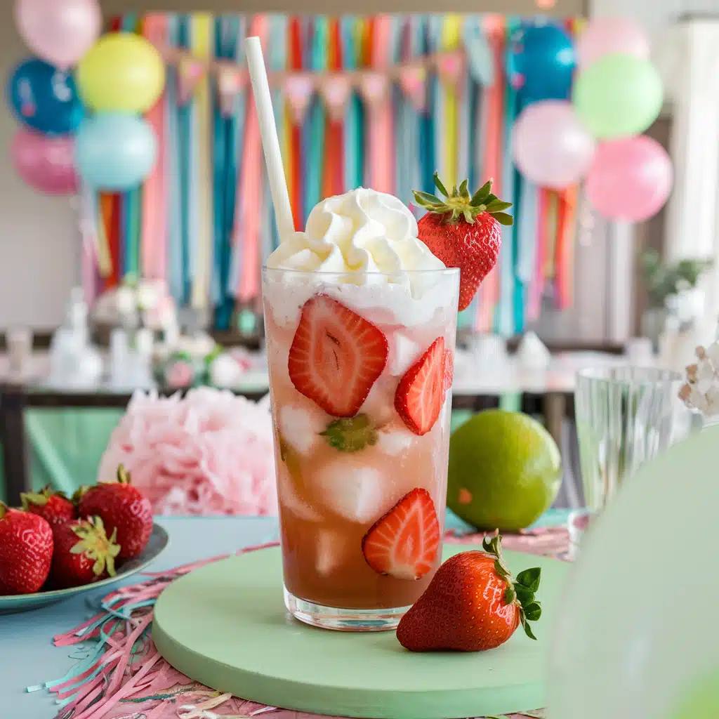 Strawberry Sweet 16 Float Mocktail