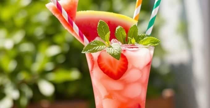 Strawberry Watermelon Mocktail