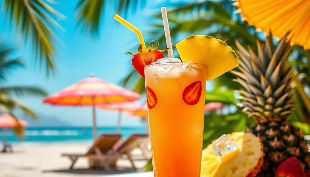 Summer Refreshment with Fruity Beverages