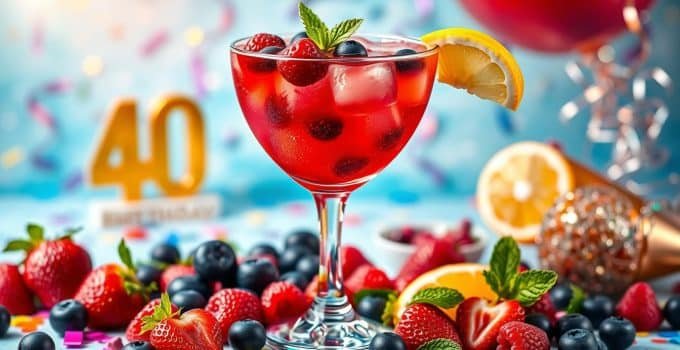 The Big 4-0 Berry Bash Mocktail
