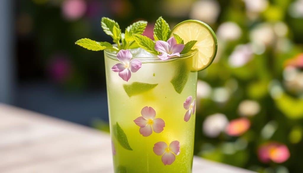 Vegan-friendly Sweet Pea Mocktail