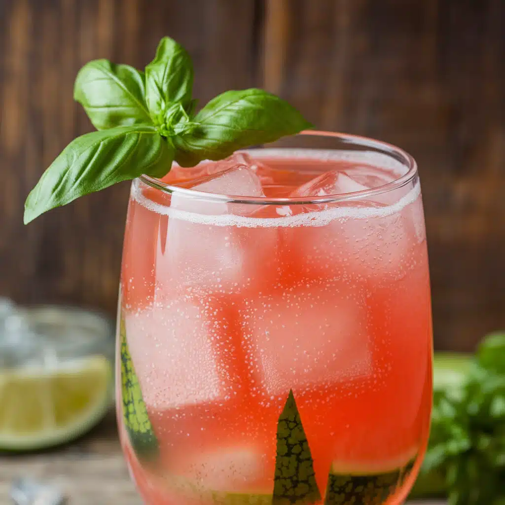 Watermelon Basil Cooler Mocktail