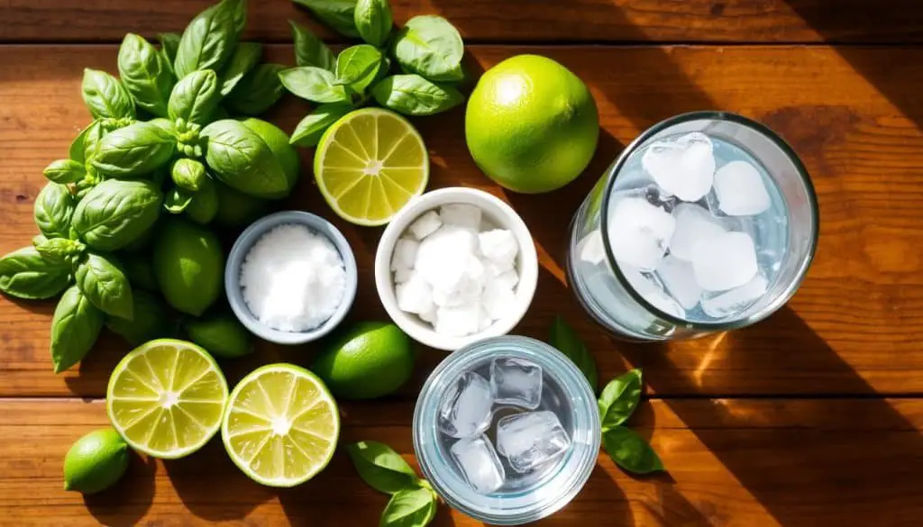 basil lime mocktail ingredients