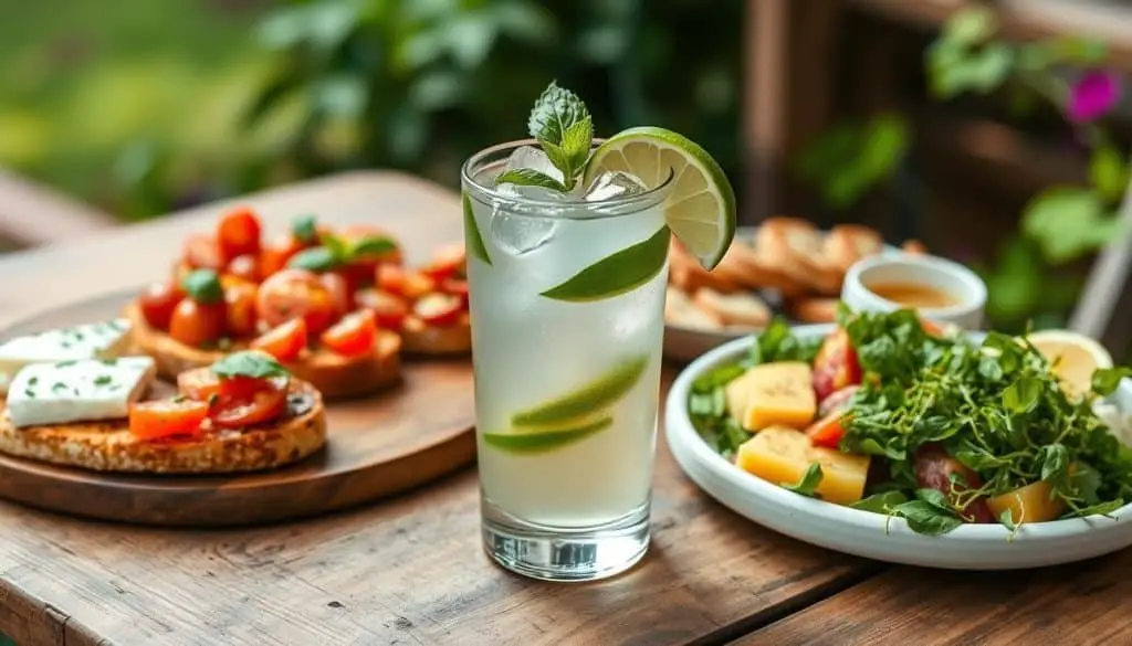 basil lime mocktail pairings