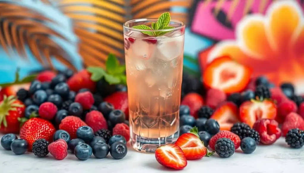 berry blend options in Fab Forty Fizz Mocktail