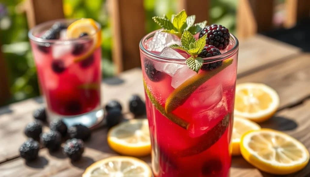 blackberry mint lemonade mocktail
