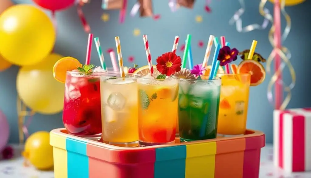 colorful refreshments for fun drink ideas