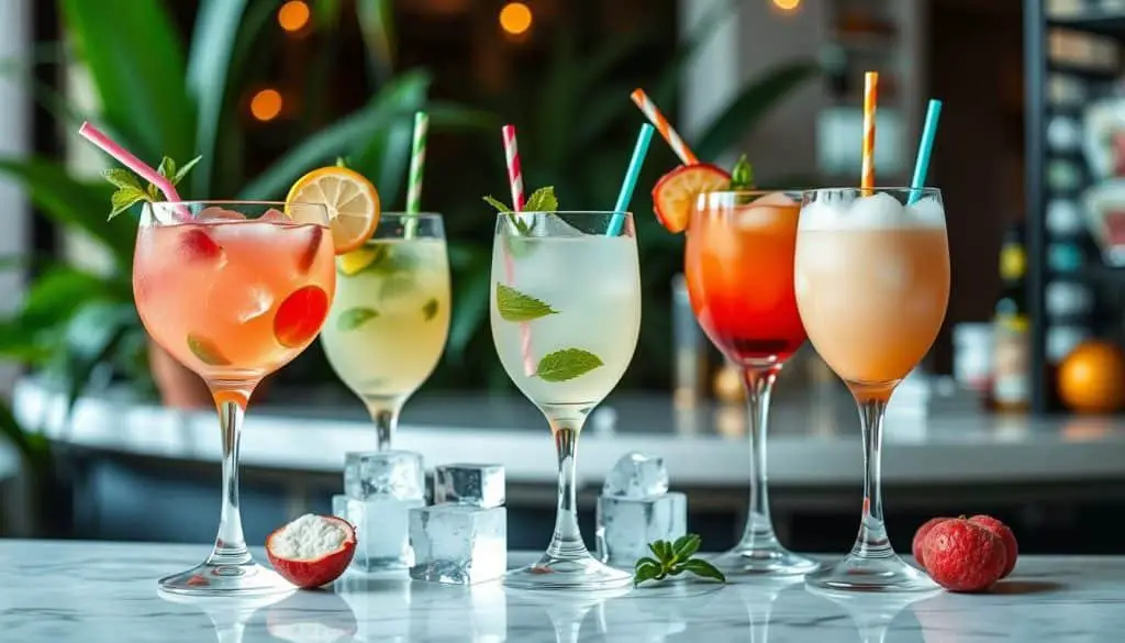 creative mocktails with lychee variations