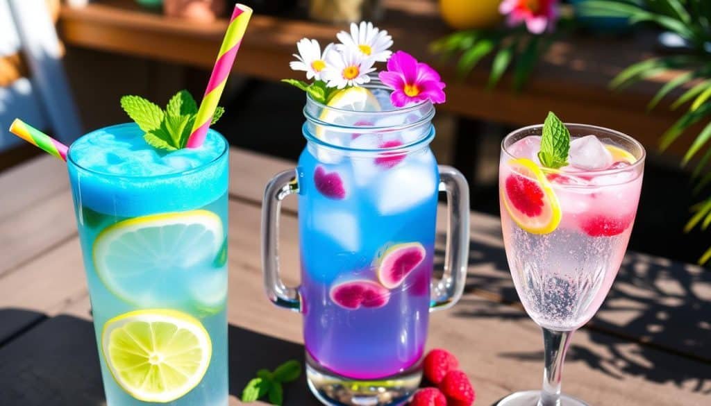creative variations of Blue Raspberry Lemonade mocktail