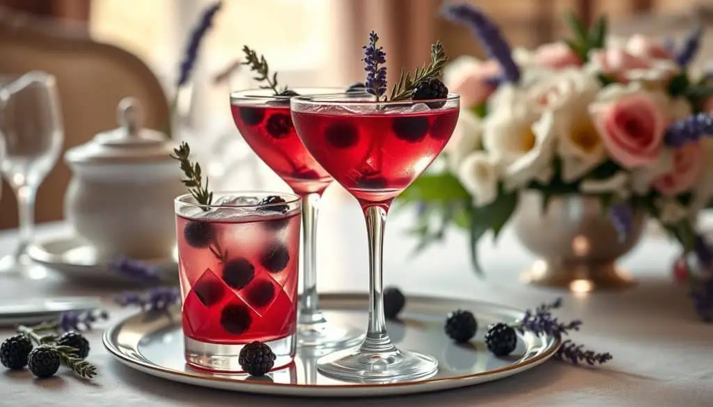 elegant cocktails presentation
