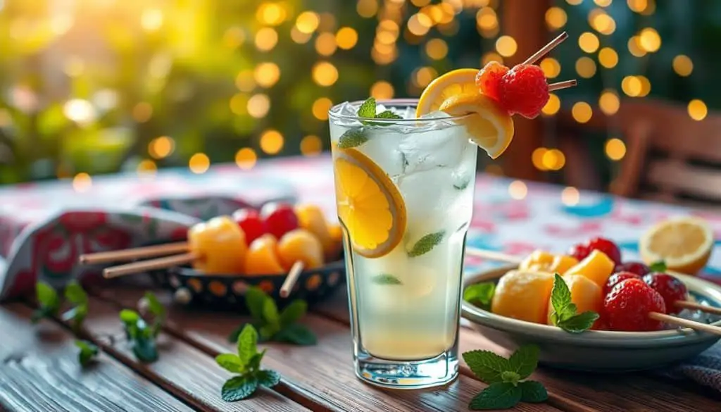 festive mocktail presentation