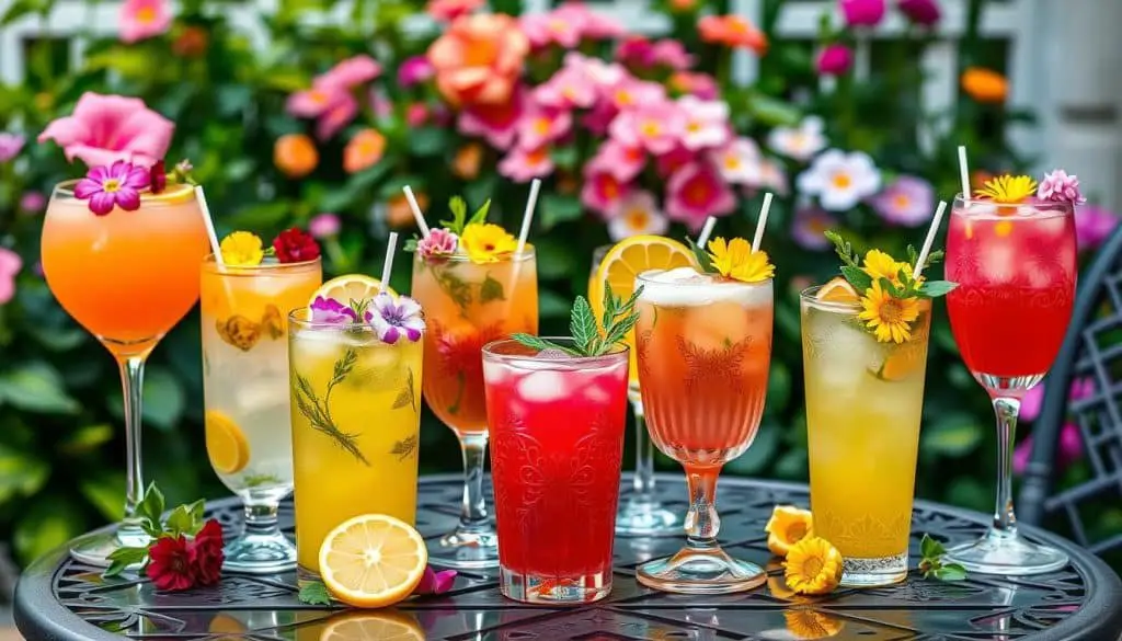 floral-inspired mocktails