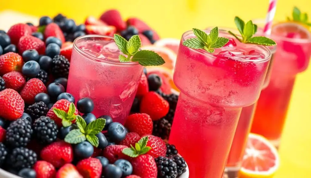 fresh berries berry cocktails vibrant color drinks