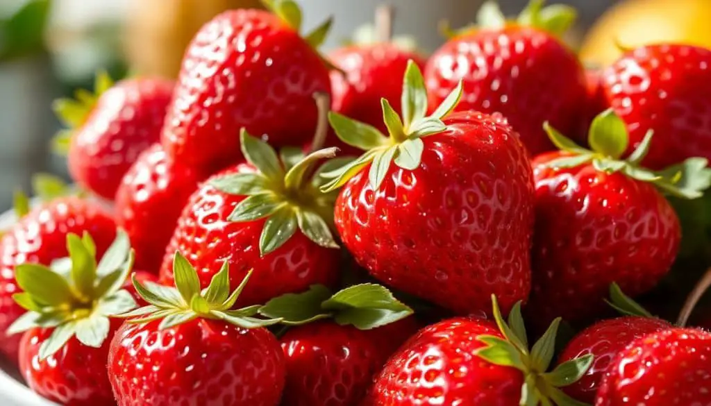 fresh strawberries for mocktail