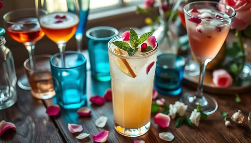 garnishing drinks for mocktail presentation
