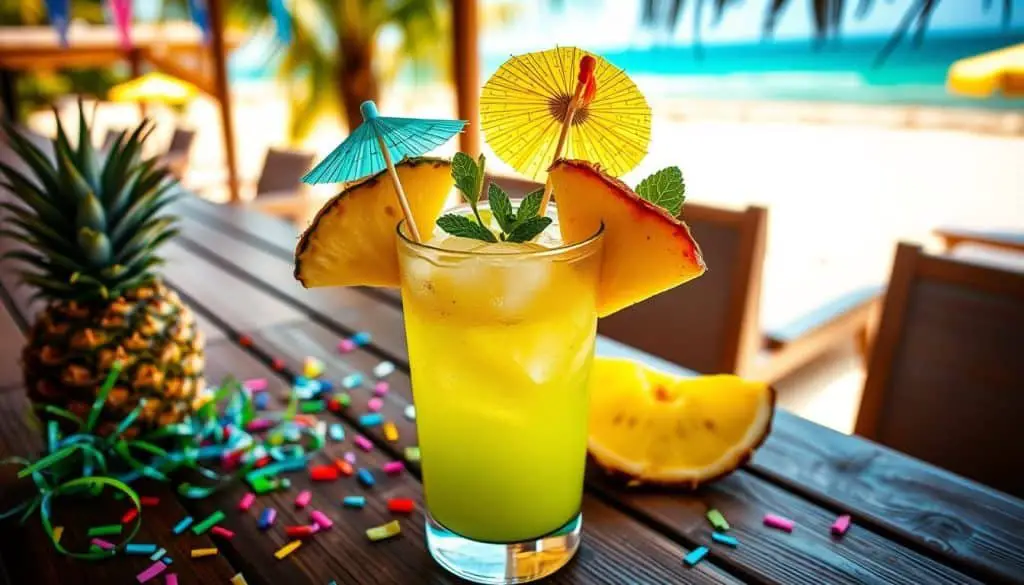 garnishing mocktails