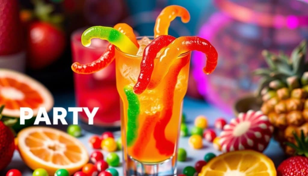 gummy candy garnish for fun drink presentation