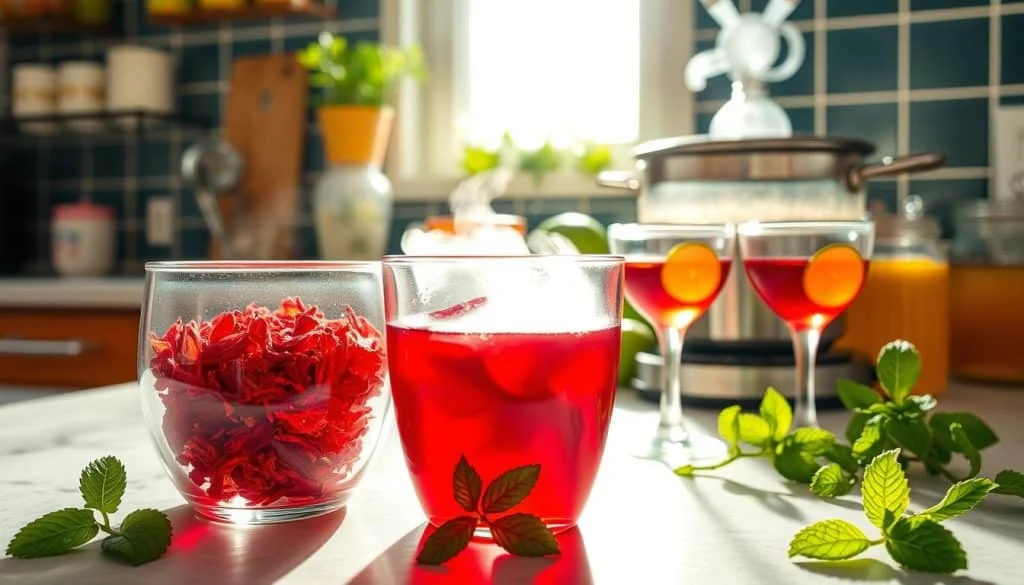 hibiscus tea preparation