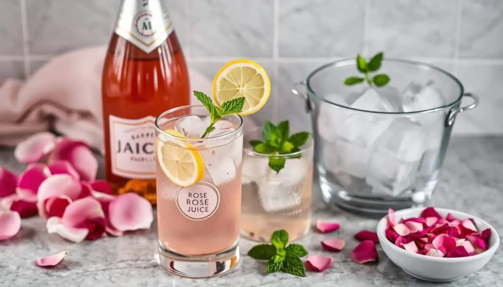 how to prepare Champagne Rose Mocktail