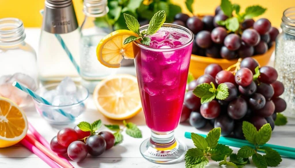 how to prepare grape juice mocktail